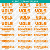 Tennessee Volunteers Logo SVG Bundle | NCAA College Vector Cricut