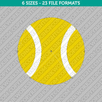 Tennis Ball Embroidery Design - 6 Sizes - INSTANT DOWNLOAD
