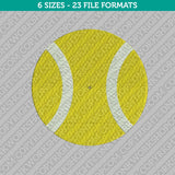 Tennis Ball Embroidery Design - 6 Sizes - INSTANT DOWNLOAD
