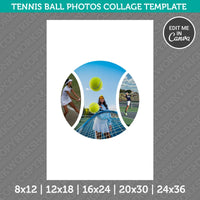 Tennisball Photo Collage Canva PDF