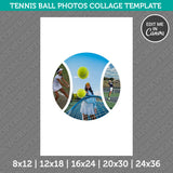 Tennisball Photo Collage Canva PDF