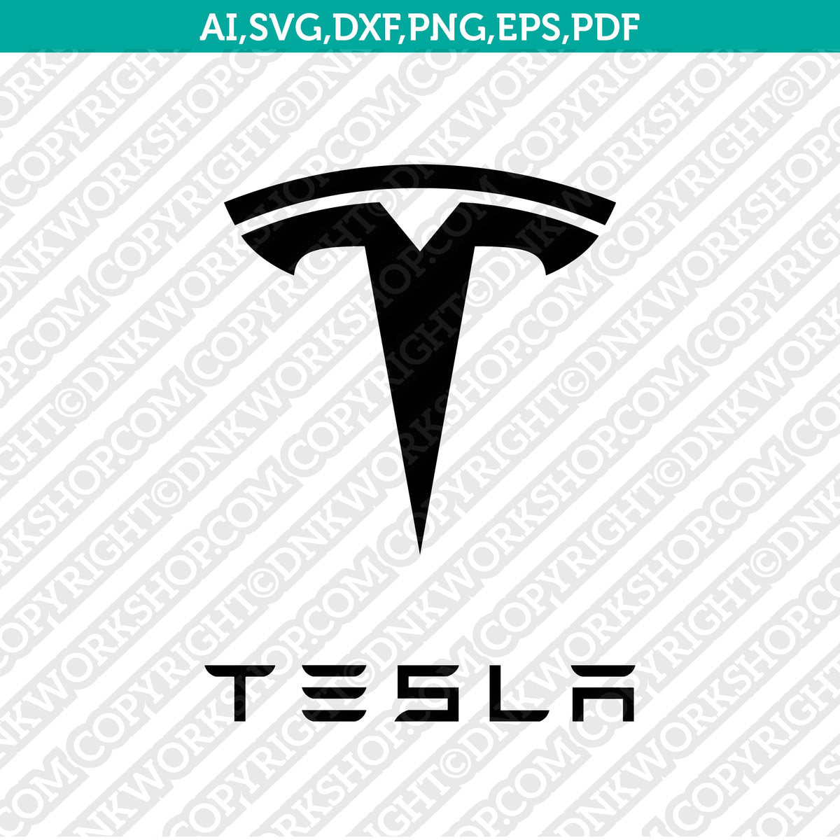 Tesla Logo SVG Silhouette Cameo Cricut Cut File Vector Png Eps Dxf ...
