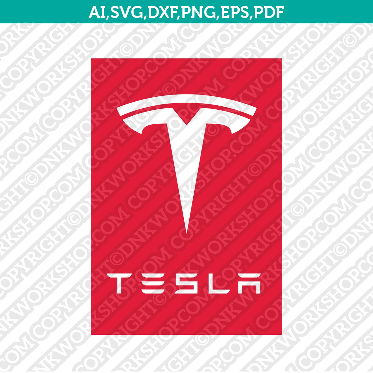Tesla Logo SVG Silhouette Cameo Cricut Cut File Vector Png Eps Dxf ...