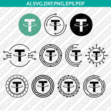 Tether USD Logo SVG Cryptocurrency Cut File