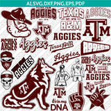 Texas A&M Aggies SVG Bundle | NCAA College Vector Cricut