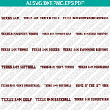 Texas A&M Aggies SVG Bundle | NCAA College Vector Cricut