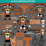 Texas Longhorns Logo SVG Bundle | NCAA College Vector Cricut