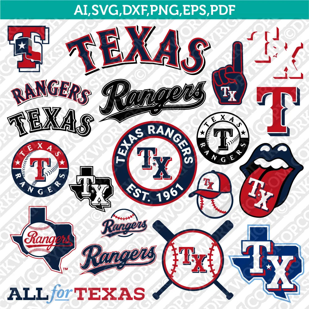 Texas Rangers Logo SVG | Commercial & Personal Use – DNKWorkshop