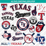 Texas Rangers SVG Bundle – MLB Baseball Logo Vector Cricut