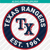 Texas Rangers SVG Bundle – MLB Baseball Logo Vector Cricut