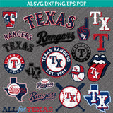 Texas Rangers SVG Bundle – MLB Baseball Logo Vector Cricut