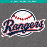 Texas Rangers SVG Bundle – MLB Baseball Logo Vector Cricut