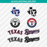 Texas Rangers Logo SVG Vector – Baseball Cut Files for Cricut & Silhouette