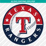 Texas Rangers SVG Bundle – MLB Baseball Logo Vector Cricut