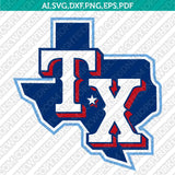 Texas Rangers SVG Bundle – MLB Baseball Logo Vector Cricut