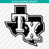 Texas Rangers SVG Bundle – MLB Baseball Logo Vector Cricut