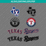 Texas Rangers Logo SVG Vector – Baseball Cut Files for Cricut & Silhouette