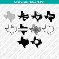 Texas State Bundle SVG Cricut Cut File Silhouette Cameo Clipart Png Eps Dxf Vector
