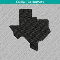 Texas State Map Embroidery Design - 6 Sizes - INSTANT DOWNLOAD