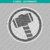 Thor Symbol Embroidery Design - 6 Sizes - INSTANT DOWNLOAD