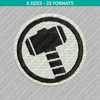 Thor Symbol Embroidery Design - 6 Sizes - INSTANT DOWNLOAD