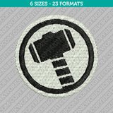 Thor Symbol Embroidery Design - 6 Sizes - INSTANT DOWNLOAD