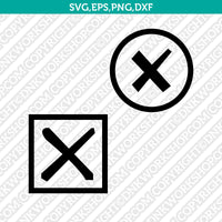 Check Mark & Checkbox Icons SVG | Tick Cross Cricut Files – DNKWorkshop