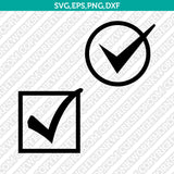 Tick Mark Check Mark Check Box Cross Mark SVG Vector Cricut Silhouette Png