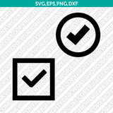 Tick Mark Check Mark Check Box Cross Mark SVG Vector Cricut Silhouette Png