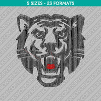 Tiger Head Embroidery Design - 5 Sizes - INSTANT DOWNLOAD