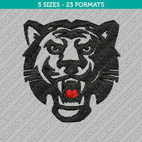 Tiger Head Embroidery Design - 5 Sizes - INSTANT DOWNLOAD