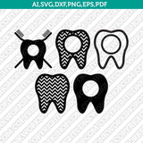 Tooth Monogram SVG Vector Cricut Cut File Clipart Png Eps Dxf