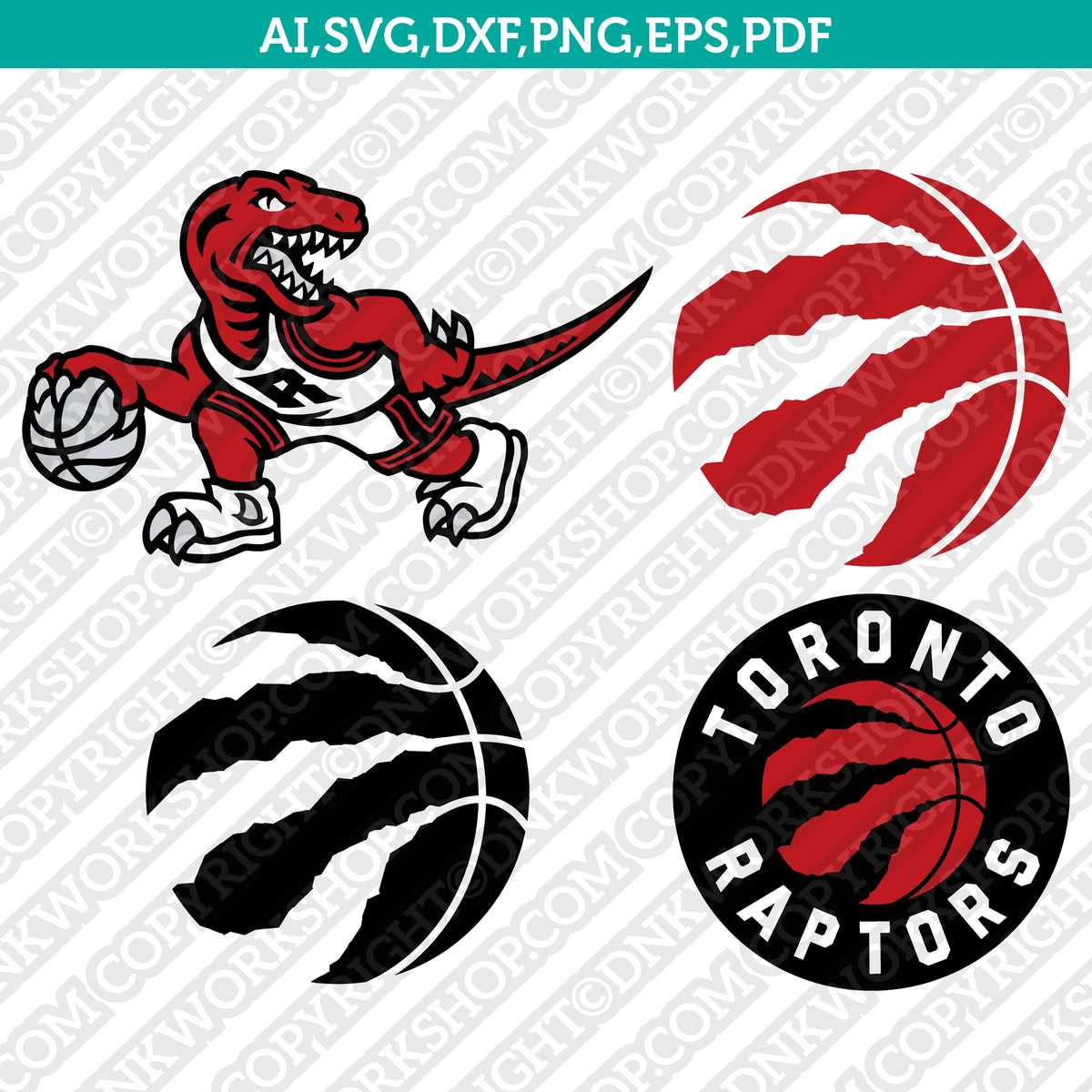 Toronto Raptors Sticker Printable Toronto Raptors Logo SVG Bundle | NBA Vector Files for Cricut – DNKWorkshop