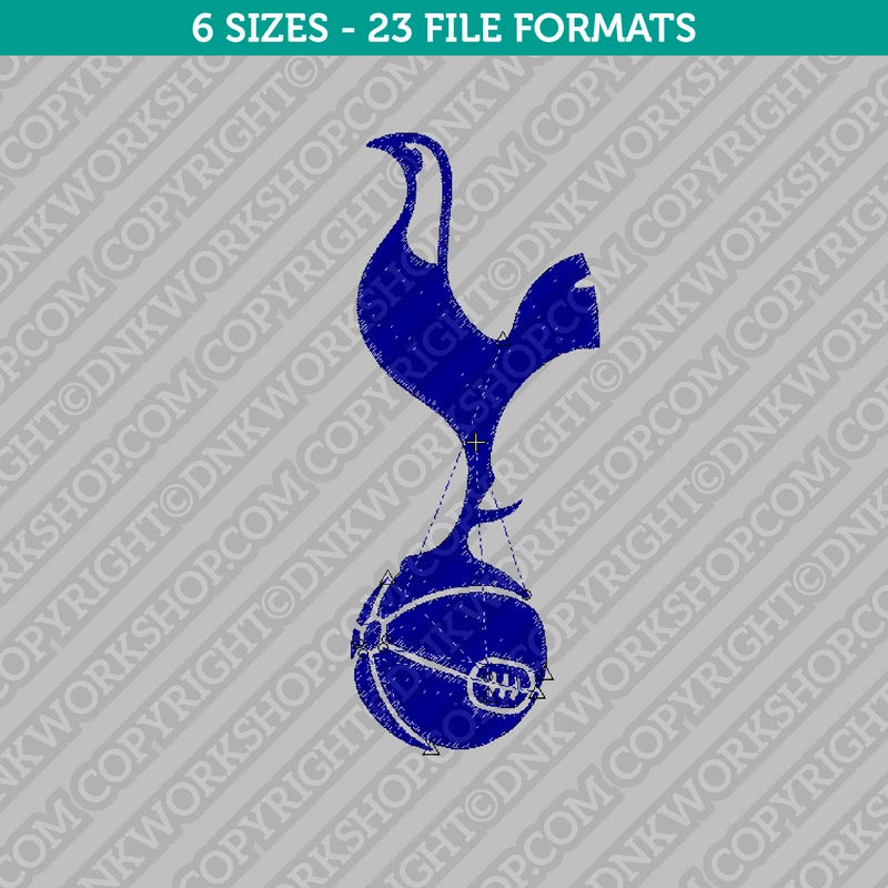 Tottenham Hotspur FC Embroidery Design - 6 Sizes - INSTANT DOWNLOAD ...