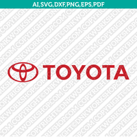 Toyota Logo SVG Silhouette Cameo Cricut Cut File Vector Png Eps Dxf