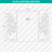 Tree Lace Wedding Invitation Template Quinceanera Christening SVG Laser Cut File Cricut Silhouette Cameo Eps Dxf Vector