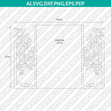 Tree Lace Wedding Invitation Template Quinceanera Christening SVG Laser Cut File Cricut Silhouette Cameo Eps Dxf Vector