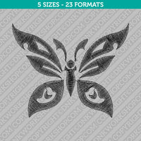 Tribal Butterfly Machine Embroidery Design - 5 Sizes - INSTANT DOWNLOAD
