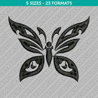 Tribal Butterfly Machine Embroidery Design - 5 Sizes - INSTANT DOWNLOAD