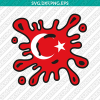 Turkey Flag SVG Cut File Cricut Silhouette Cameo Clipart Png Eps Dxf
