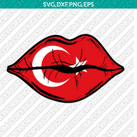 Turkey Flag SVG Cut File Cricut Silhouette Cameo Clipart Png Eps Dxf