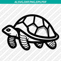 Turtle SVG Mascot Cut File Cricut Clipart Silhouette Png