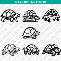 Turtle SVG Mascot Cut File Cricut Clipart Silhouette Png