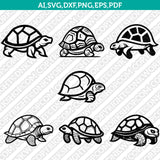 Turtle SVG Mascot Cut File Cricut Clipart Silhouette Png