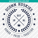  UConn Huskies Logo SVG Bundle | NCAA College Vector Cricut