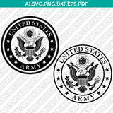 US Army Emblem Logo SVG Silhouette Cameo Cricut Cut File Vector Png Eps Dxf