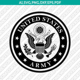 US Army Emblem Logo SVG Silhouette Cameo Cricut Cut File Vector Png Eps Dxf