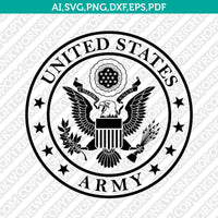 US Army Emblem Logo SVG Silhouette Cameo Cricut Cut File Vector Png Eps Dxf