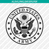 US Army Emblem Logo SVG Silhouette Cameo Cricut Cut File Vector Png Eps Dxf