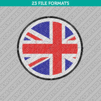 United Kingdom Union Jack Flag Embroidery Design - 5 Sizes - INSTANT DOWNLOAD